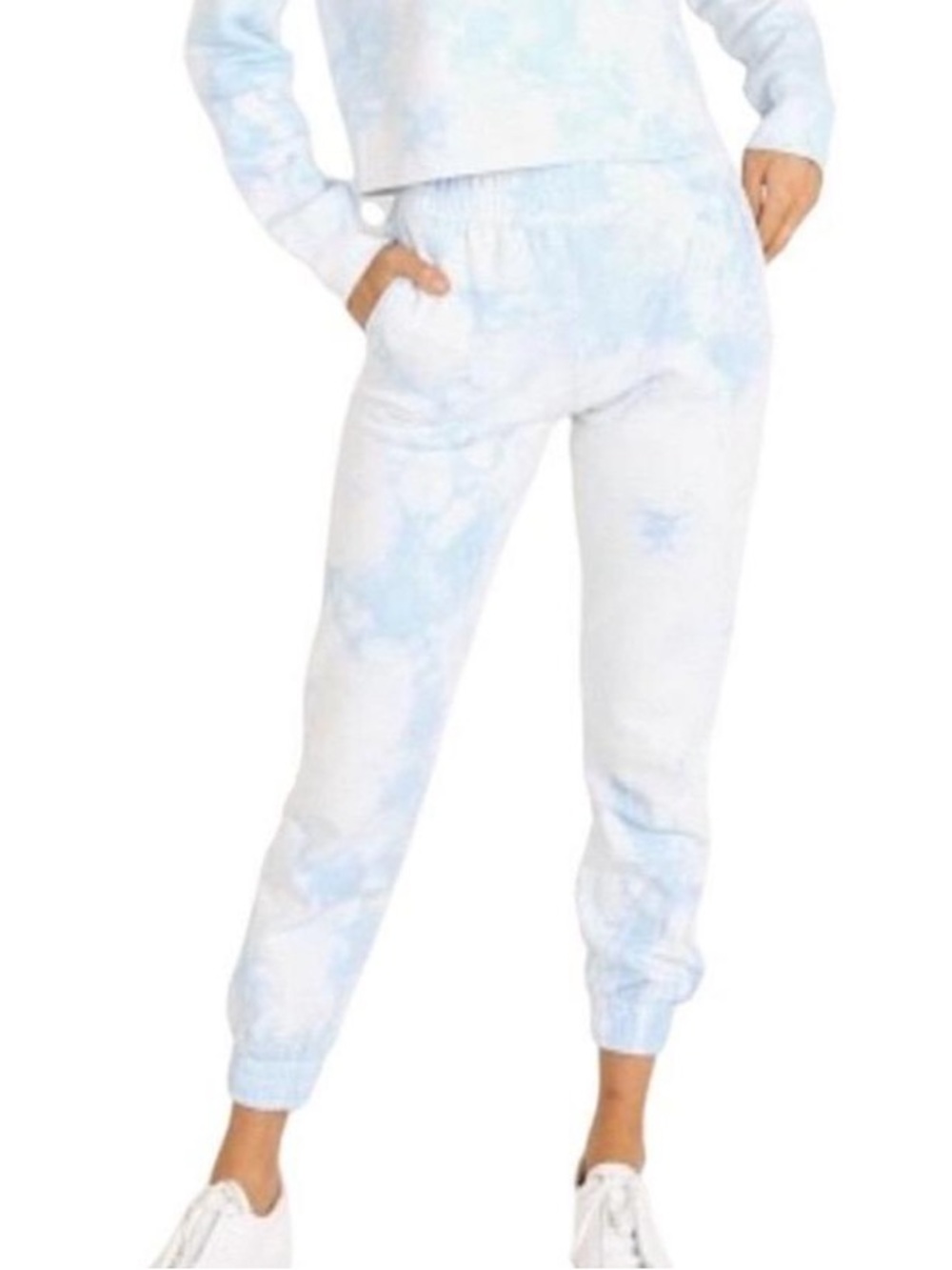 Frankie’s pink and blue joggers